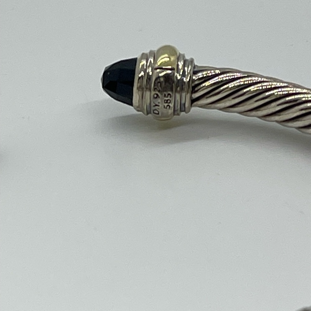 David Yurman Classic Cable Bracelet in Sterling Silver with 14k Yellow Gold - Picture 4 of 12